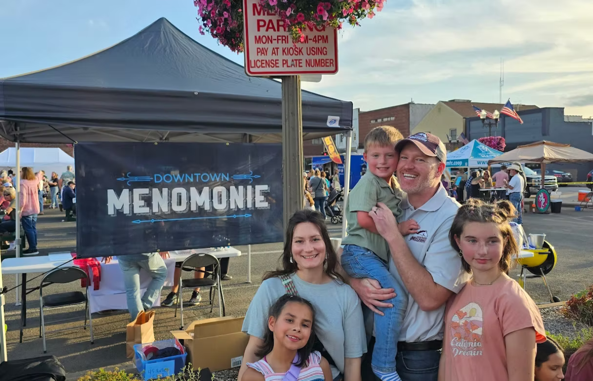 Crowe and his family at a community cookout in 2025.