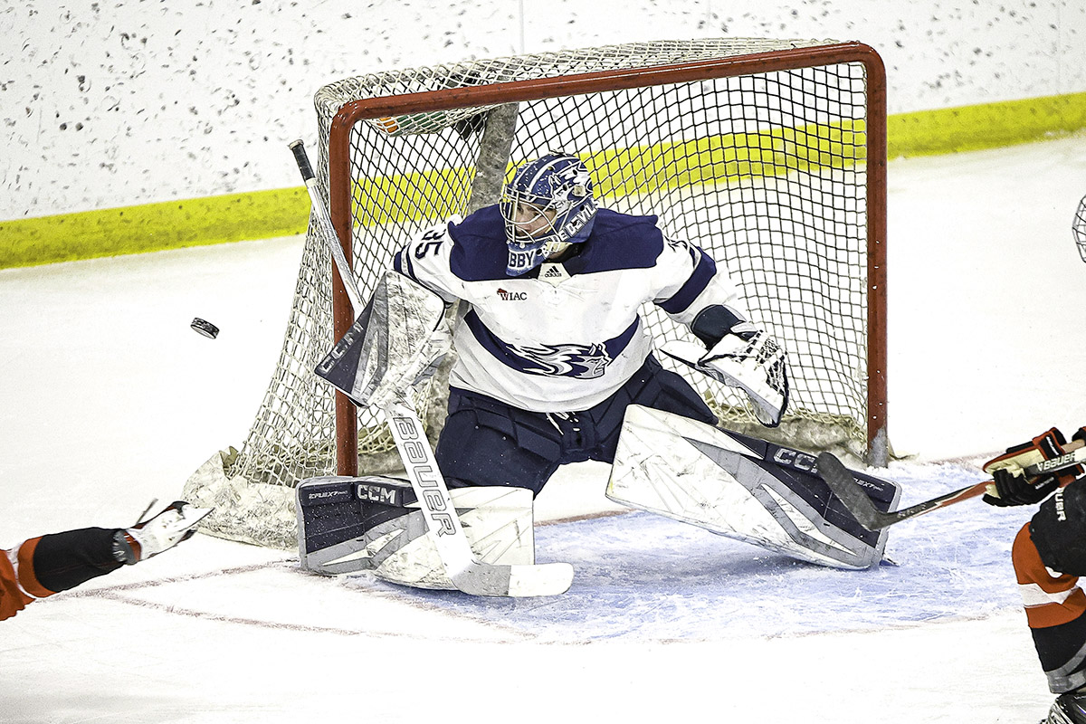 Goalie Sebastian Monaco.
